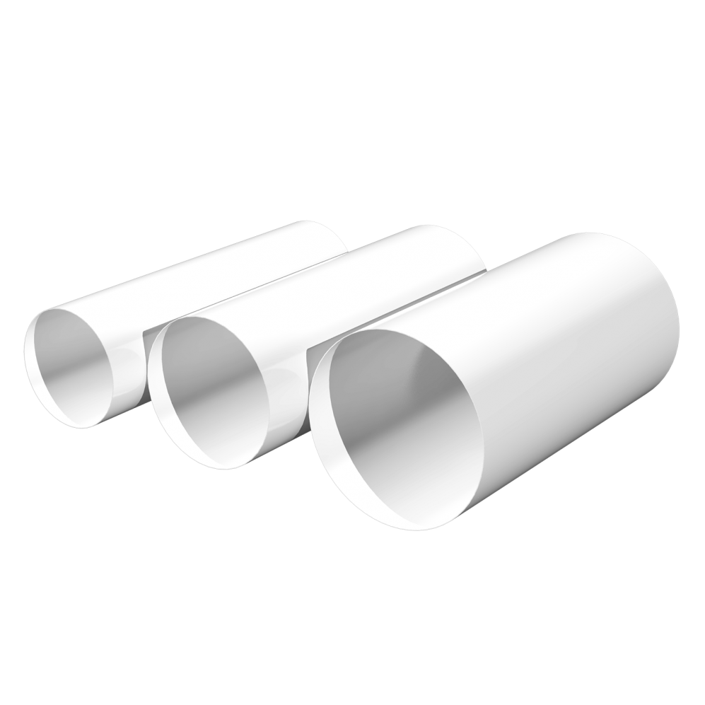 Canal de ventilatie rotund din plastic D.125 L=2000 mm 12,5ВП2  ERA