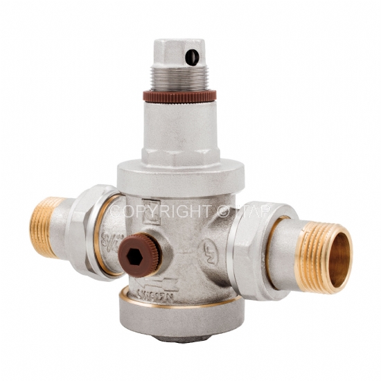 Reductor de presiune D. 1.1/2" FE/FE PN25 cu iesire pentru manometru 143MM  ITAP