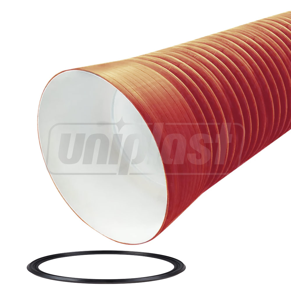 Teava corugata PP SN8 D. 300 (296/344) mufata cu garnitura L=6 m