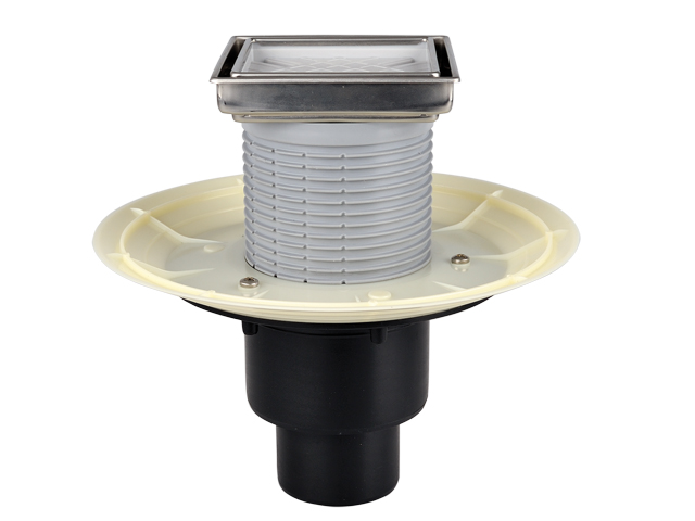 Sifon de pardoseala interior vertical PP  HL310NPr-3020 D. 50/75/110 cu grila inox (132 х 132 mm)  HL