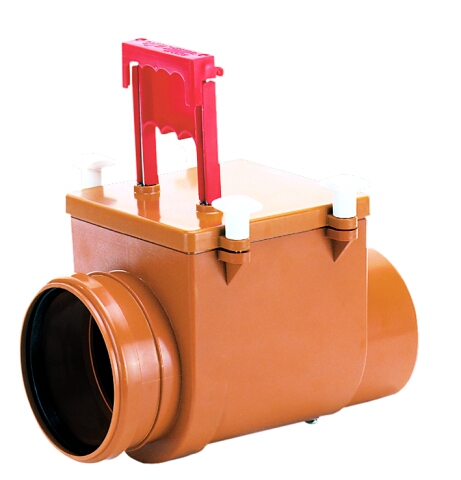 Clapeta de sens unic D.110 PVC orizontala (сlapeta din inox si inchizator manual) HL710.1  HL