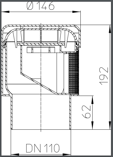 Воздушный клапан ПП D.110 HL900N ECO  HL
