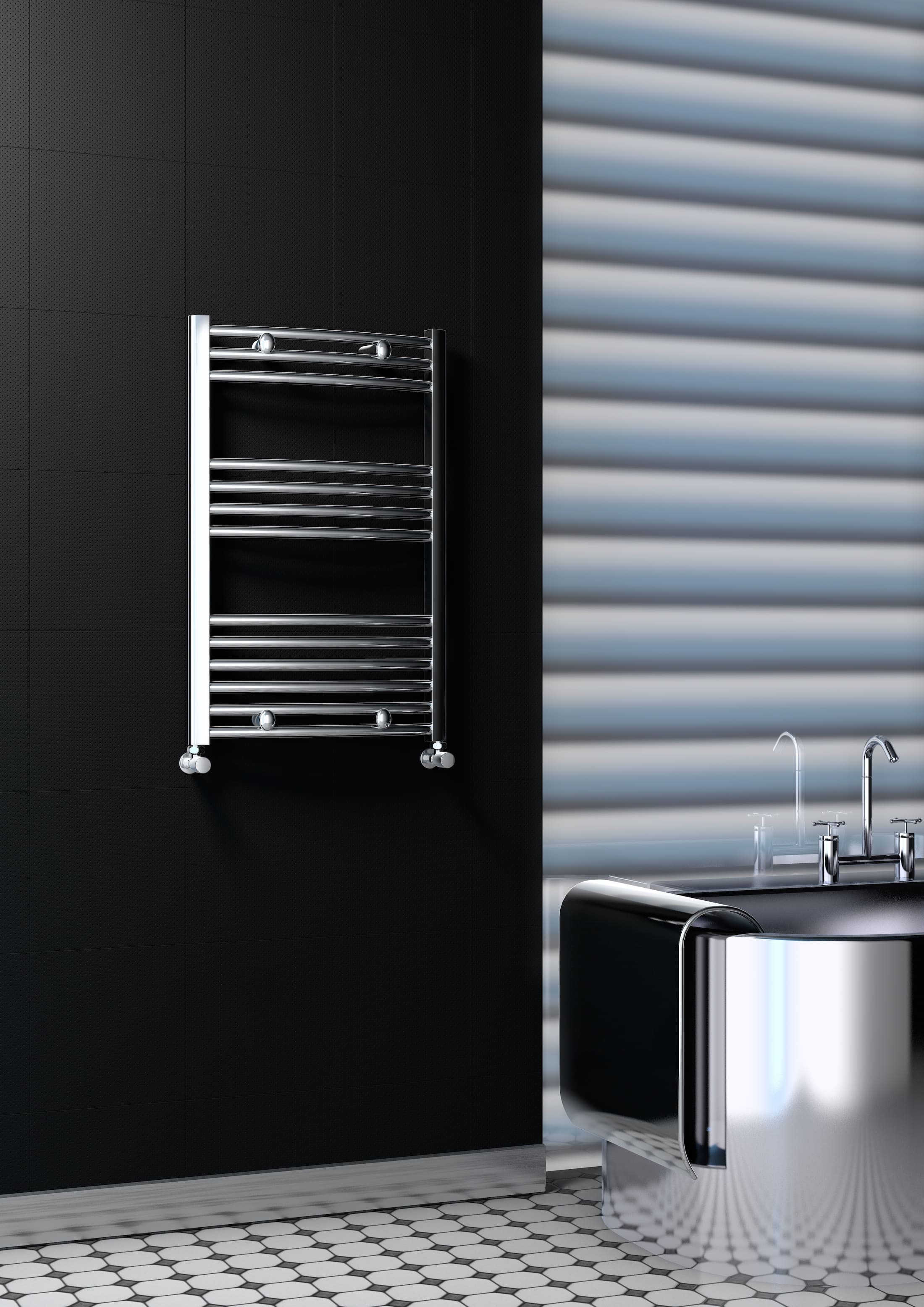 Uscator de prosoape  500 x 800 mm Curved (crom) Haiti  RADIVA