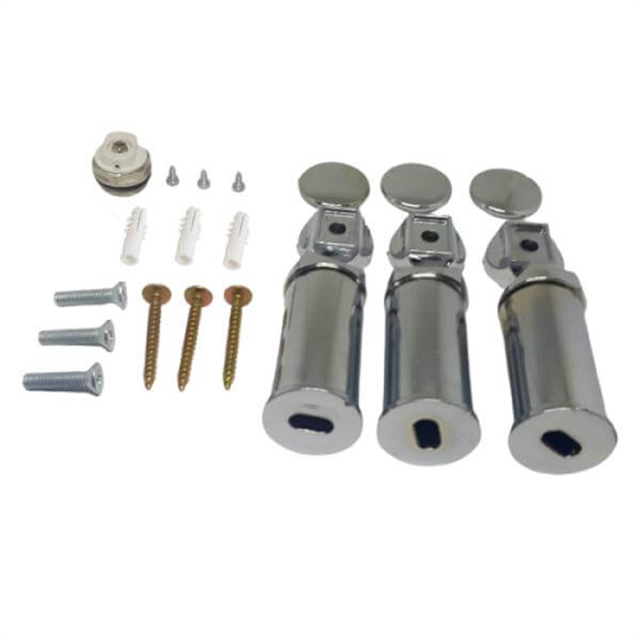Set din 3 fixage pentru uscator (crom)  RADIVA