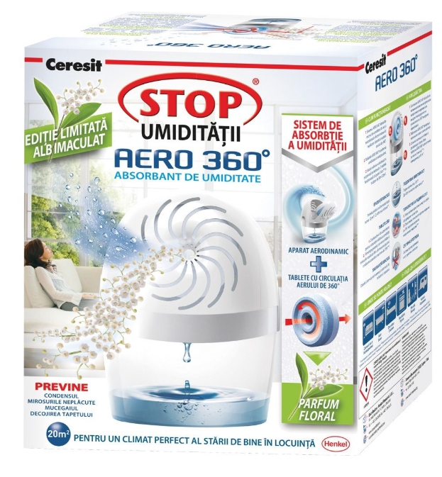 Влагопоглoтитель AERO 360° (белый) 20 м²  CERESIT
