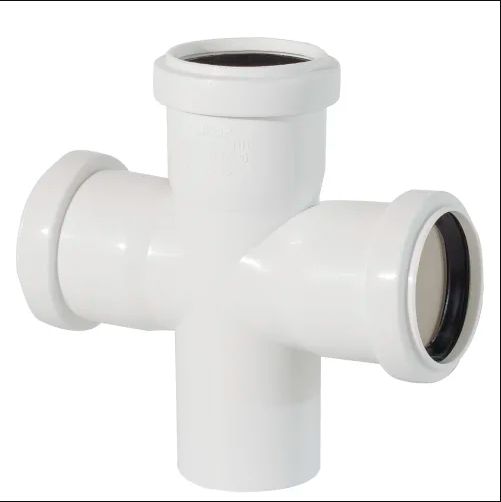 Ramificatie dubla PVC D. 50 x 50 / 90° (alba)  EGEPLAST