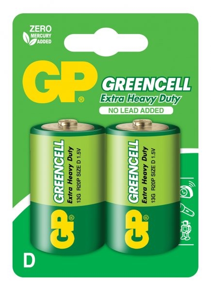 Baterie  1.5V Greencell 13G-2UE2 (13G-U2) (2 buc.)  GP