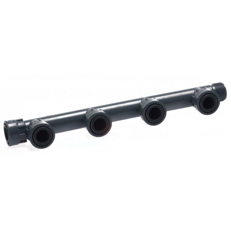 Ramificatie-distribuitor D. 1" FI/FE pentru 4 electrovane (irigare)