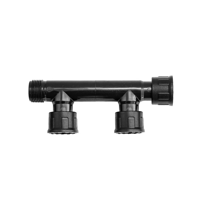Ramificatie-distribuitor D. 1" FI/FE pentru 2 electrovane (irigare)