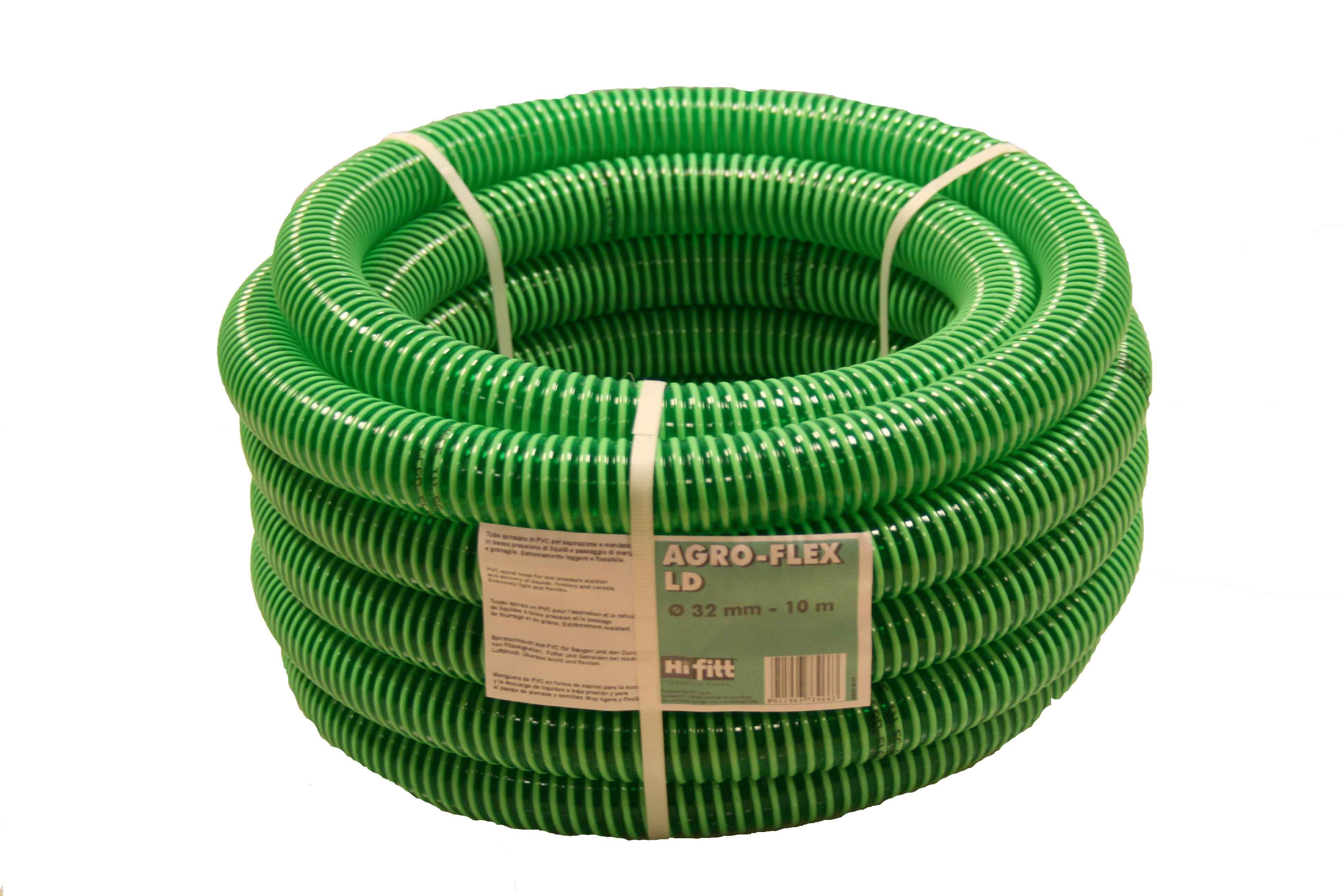 Furtun absorbtie D. 63 AGRO-FLEX (verde, spiralat)  FITT