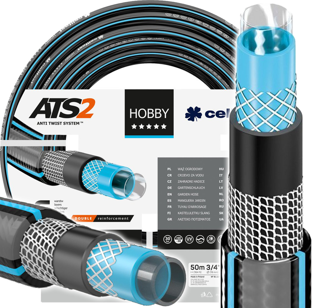 Furtun de gradina HOBBY ATS2™ D. 3/4" (18-22 mm) 16-221  CELLFAST L=50 m