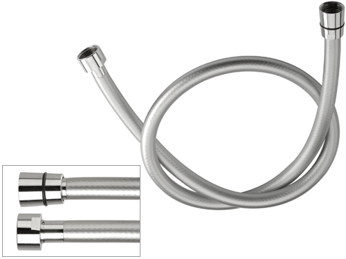 Furtun de dus L=1.5 m plastic (conic, culoare argint) 332CNMTR150  REMER