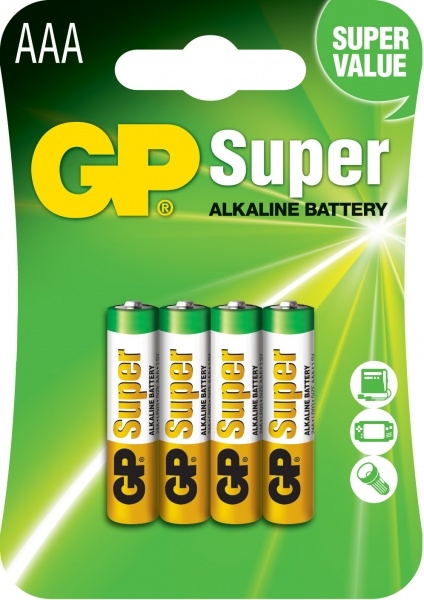 Baterie  1.5V Super AAA 24AETA21-2GSB4 (4 buc.)  GP