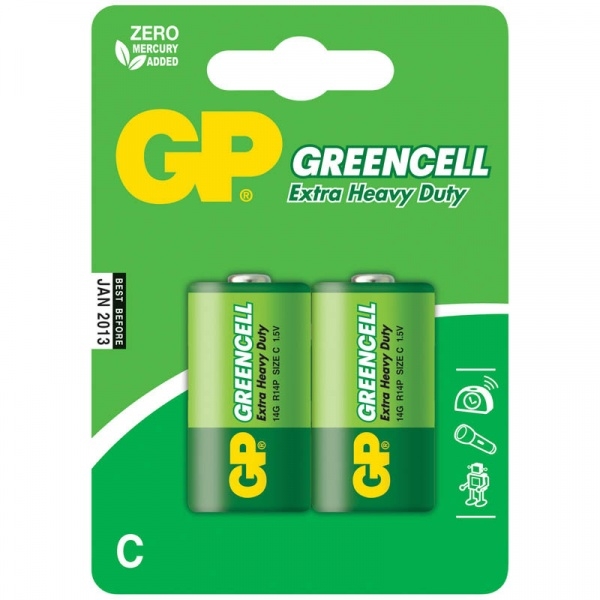 Baterie GP 1.5V Greencell 14G-2UE2 (14G-U2) (2 buc.)