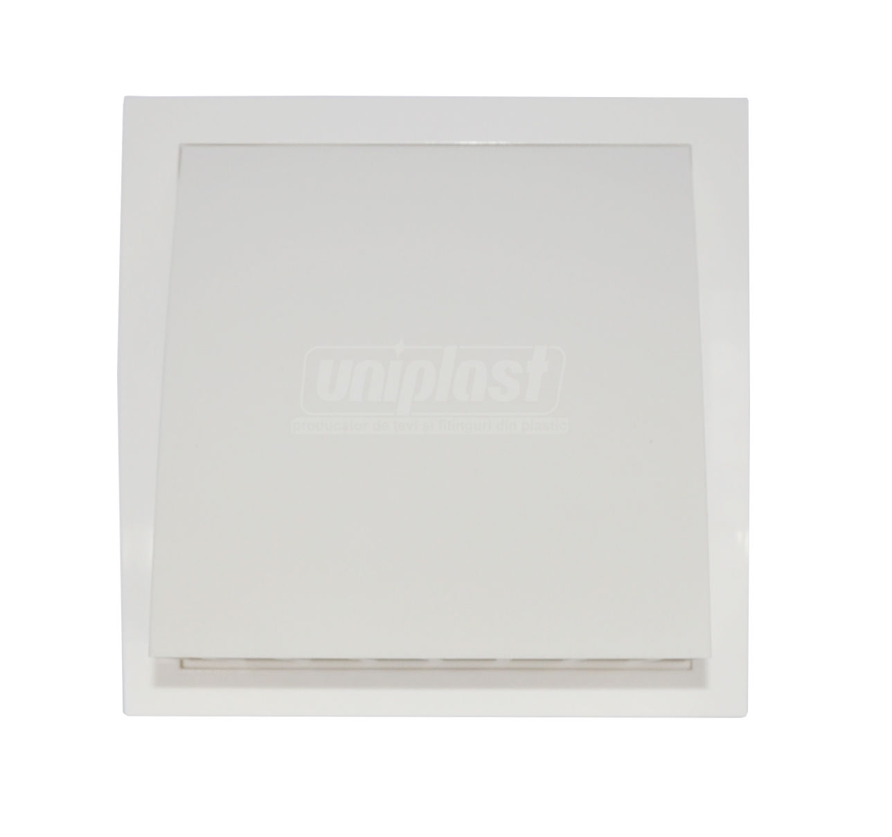 Grila plastic exterior cu supapa 190 x 190 mm cu flansa D.150 (alba) ND15FV  EUROPLAST