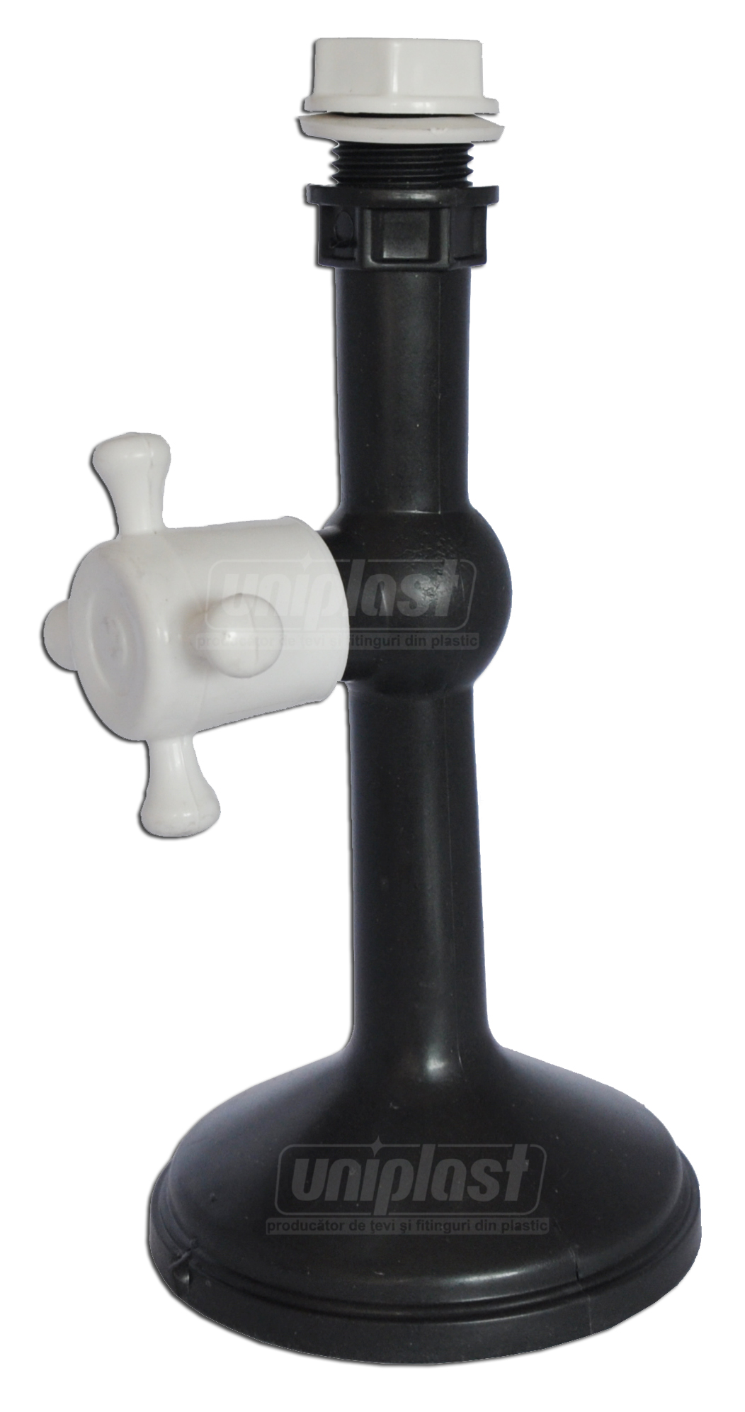 Para pentru dus de vara - plastic + robinet plastic (alb-negru)