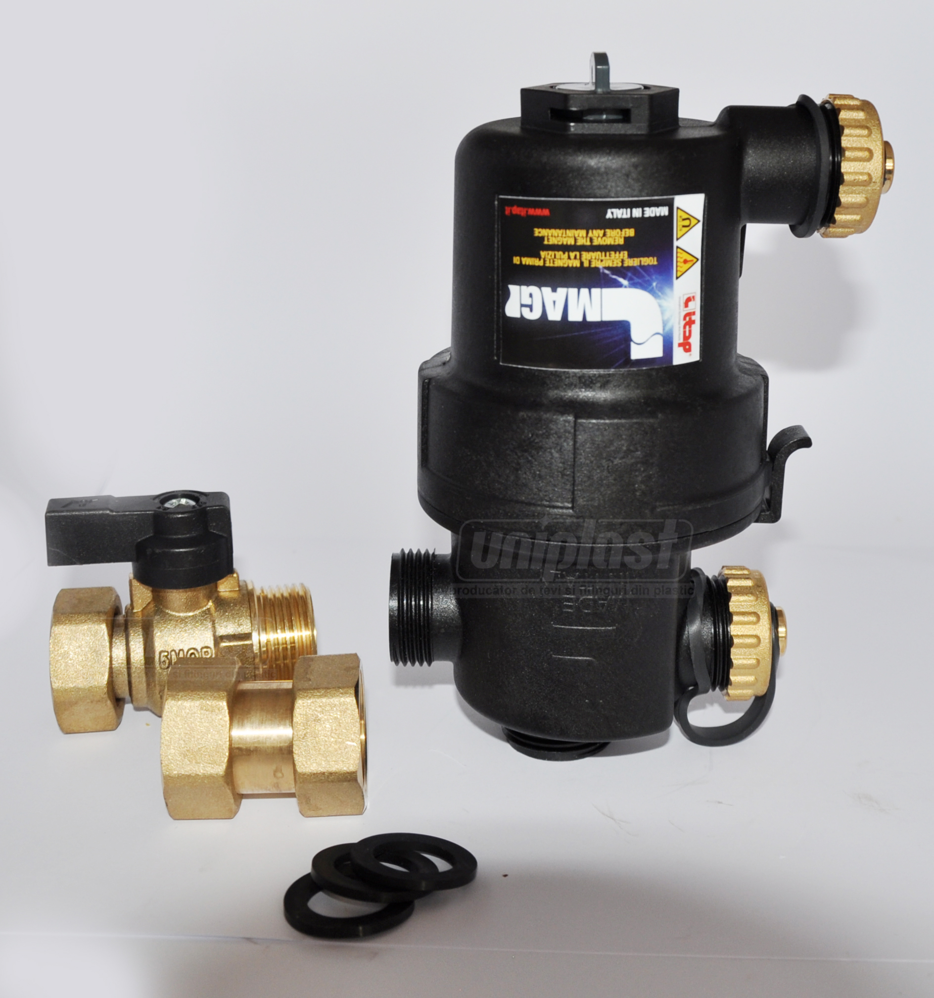 Filtru magnetic cu purjare pentru centrala termica D.  3/4" FI/FI COMPACT I-MAG DIRT Art. 188  ITAP