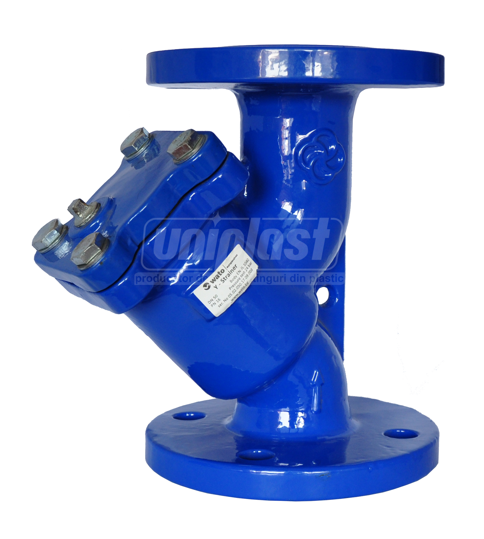 Filtru D.250 fonta cu flanse PN10 L=730 mm (12-28) (12 gauri)  WATO