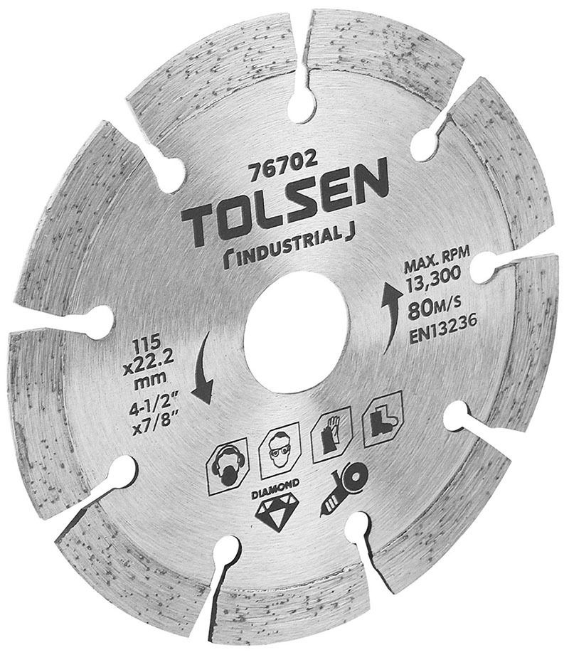 Disc diamantat cu segmente pentru beton 125 x 22.2 mm 5"x7/8"  TOLSEN