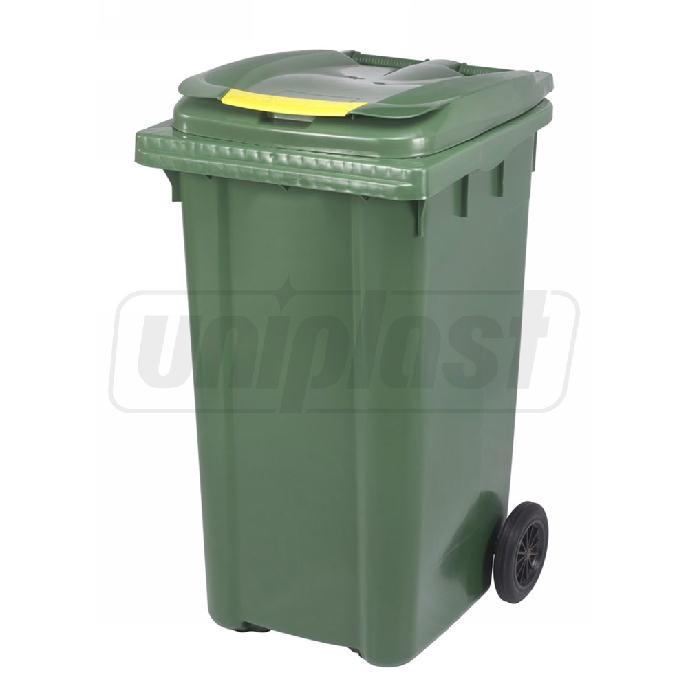Cos pentru transportarea deseurilor 240 L pe roti (verde) UNI