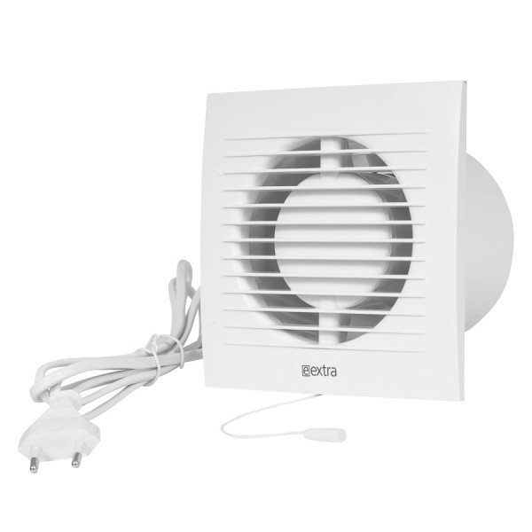 Вентилятор D.100 E-EXTRA - EE100WP + кабель + выключатель и шнурок - 100 м³/ч, 15 W  EUROPLAST