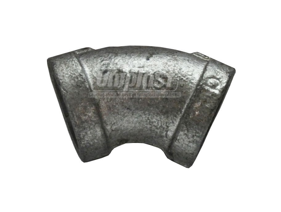 Cot  D. 1.1/4" x 45° FI/FI galvanizat