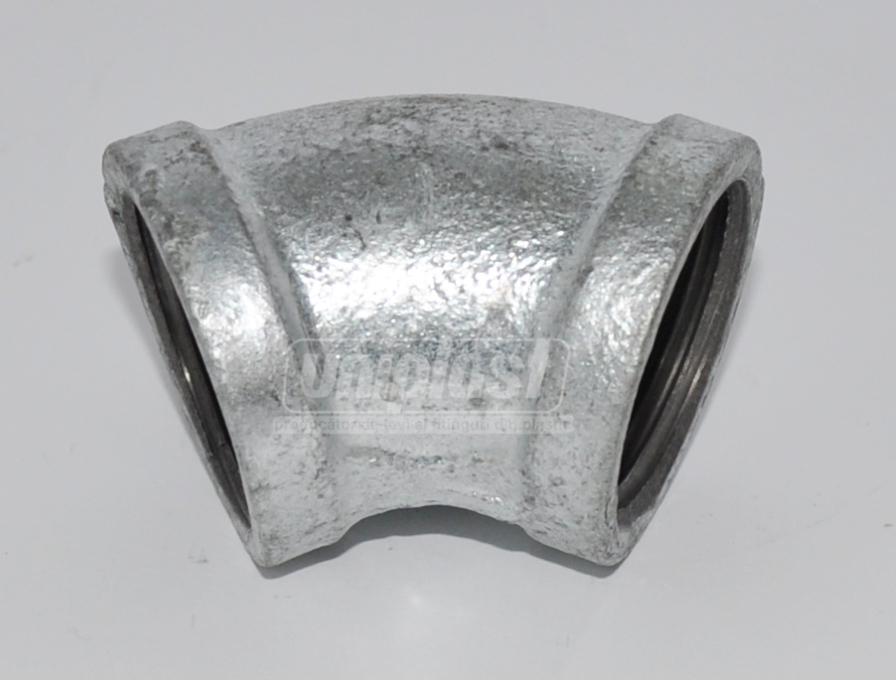 Cot  D. 1.1/2" x 45° FI/FI galvanizat