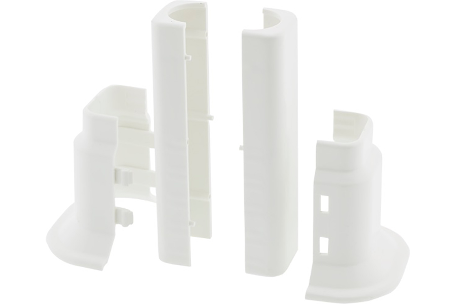 Tub decorativ plastic pentru calorifer (D. 16-20) (alb) (2.4", 50-160 mm)  RADIVA