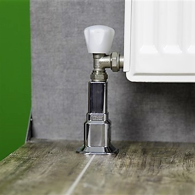 Tub decorativ plastic pentru calorifer (D. 16-20) (crom) (2.4", 50-160 mm)  RADIVA