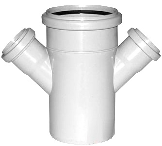 Крестовина ПВХ D.110 x 50 / 45° (белая)  EGEPLAST