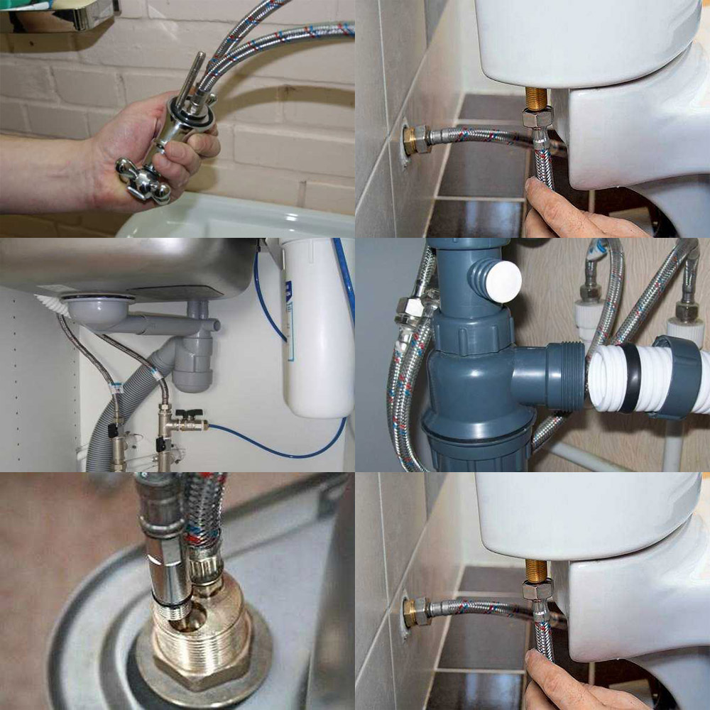 Racord flexibil pentru baterii cu prelungire UNIPLAST L=0.4 m SS 12 mm 1/2 М10 (cu capat lung) din inox
