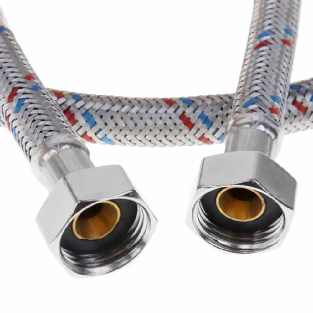 Шланг для воды гибкий UNIPLAST L=1 м D. 1/2" М/М нержавеющая сталь