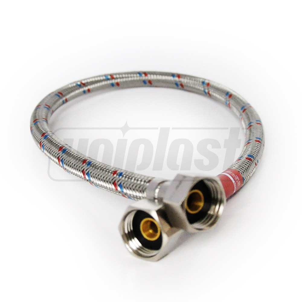 Шланг для воды гибкий UNIPLAST L=1 м D. 1/2" М/М нержавеющая сталь