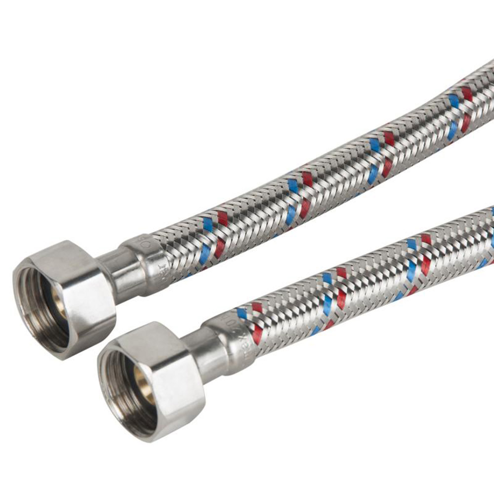 Шланг для воды гибкий UNIPLAST L=1 м D. 1/2" М/М нержавеющая сталь