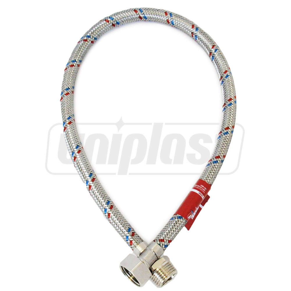 Шланг для воды гибкий UNIPLAST L=1 м D. 1/2" П/М нержавеющая сталь