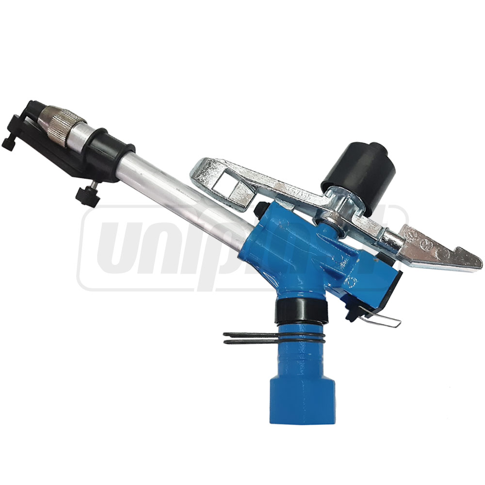 Aspersor sprinkler B2 D. 1.1/2" FI reglabil metal (30º-360º) 15-30 m, 2-5 bar, 5-15 m³/h (albastru) 3405  ATIGLAN