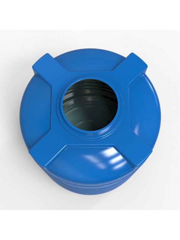 Rezervor apa 1000 L vertical, oval (albastru) cu stut D. 1/2", fortat 110x130 cm (112x132 cm)