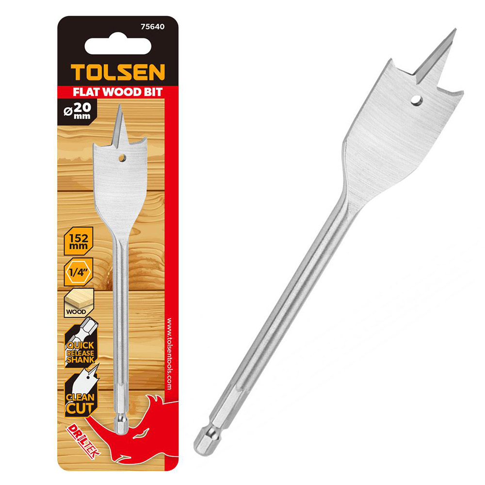 Burghiu plat pentru lemn  6 mm  TOLSEN