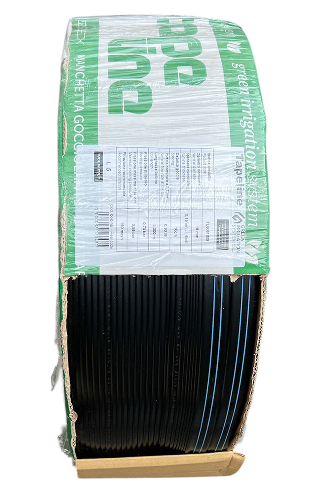 Banda pentru irigatii prin picurare D. 16 mm, 6 mil, 30 cm, 0.8 bar, 1.5 LPH Aquatape/Tapeline  PLASTIC-PUGLIA