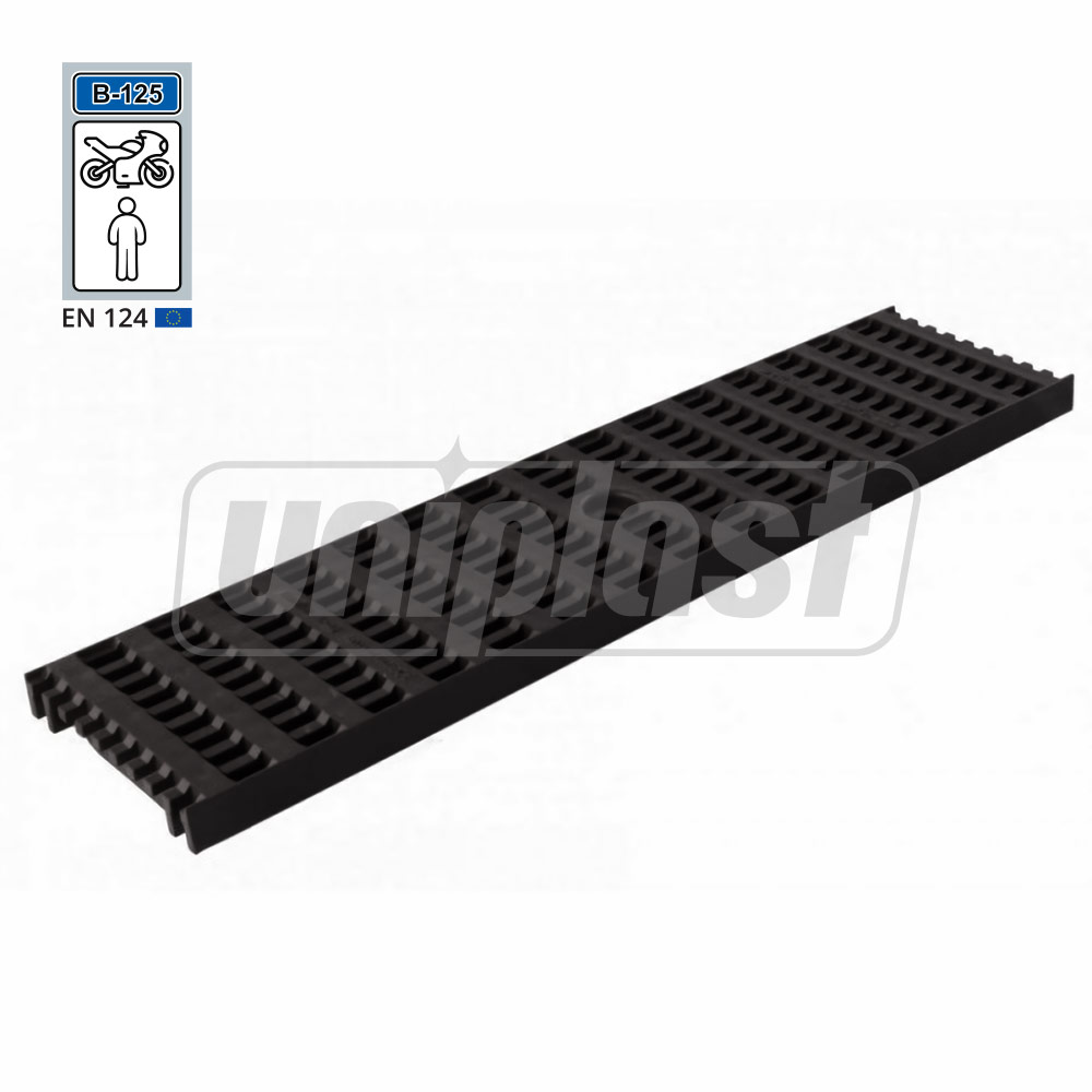 Gratar canalizare PP fara rigola 500x126 mm B125 (negru) Art. 4402  ZMM MAXPOL