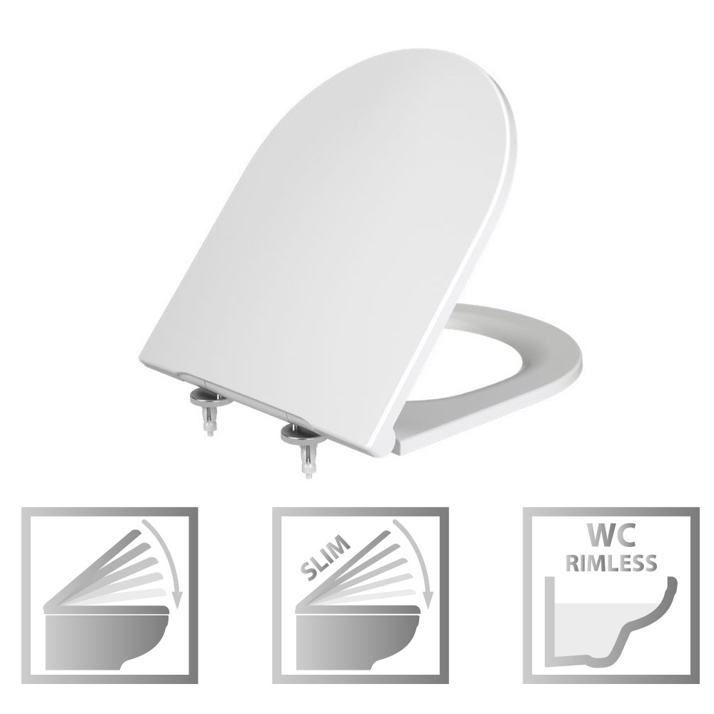 Vas WC suspendat cu capac duroplast SLIM Optima  CERANO