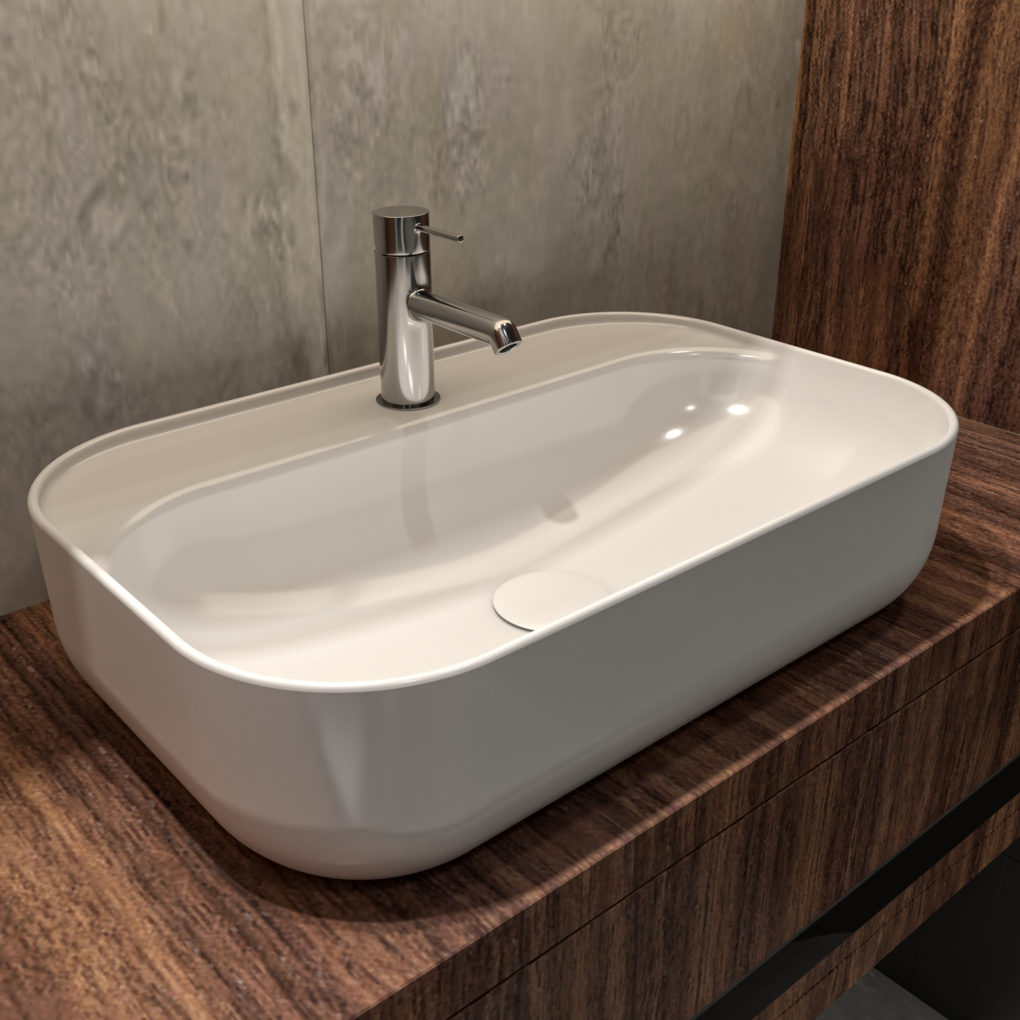 Lavoar ceramica pentru mobilier dreptunghiular 57 SUNDAY (570 x 365 x 140 mm)  CERANO