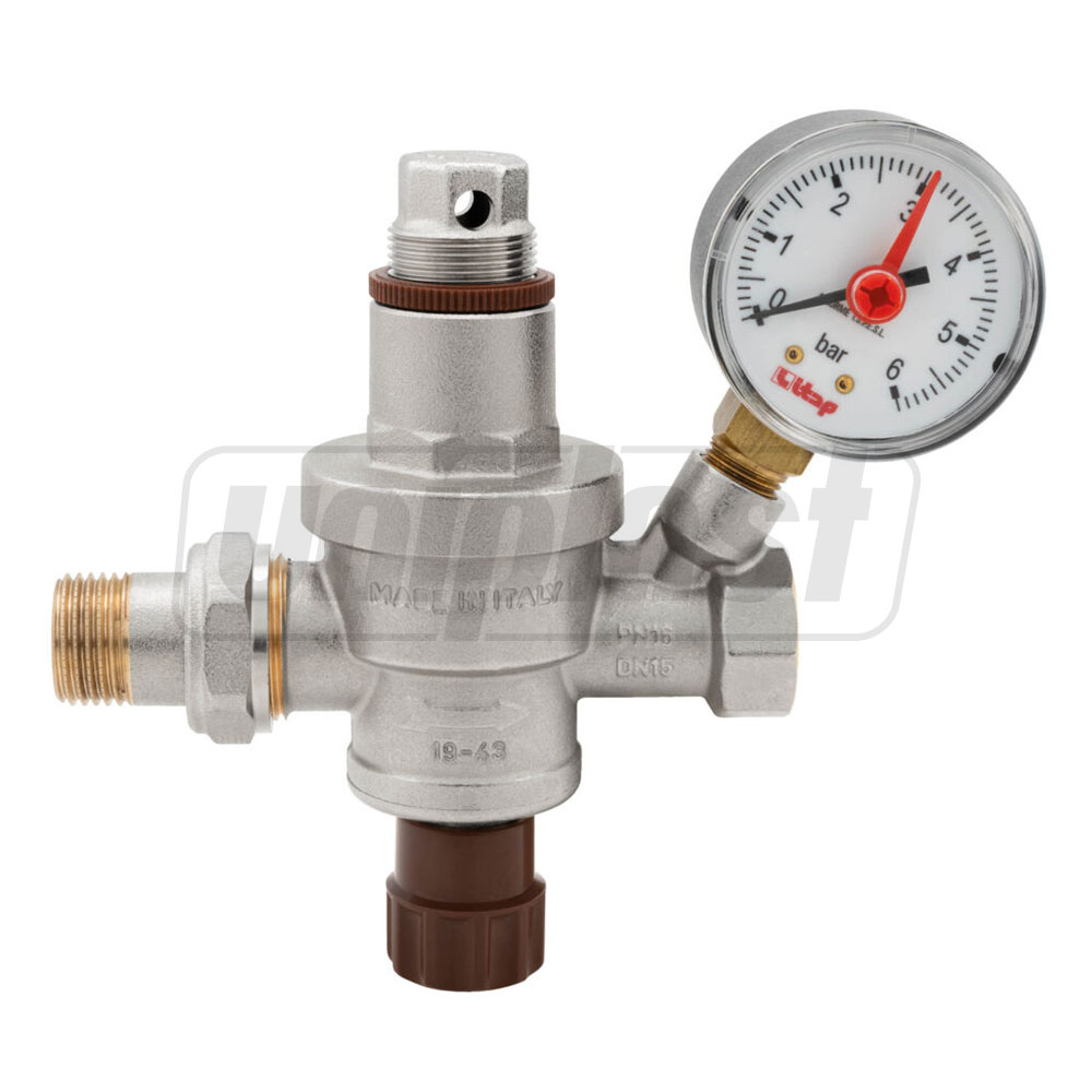 Reductor de presiune D.  1/2" FE/FI (Automat) PN15 cu iesire pentru manometru 146SM  ITAP