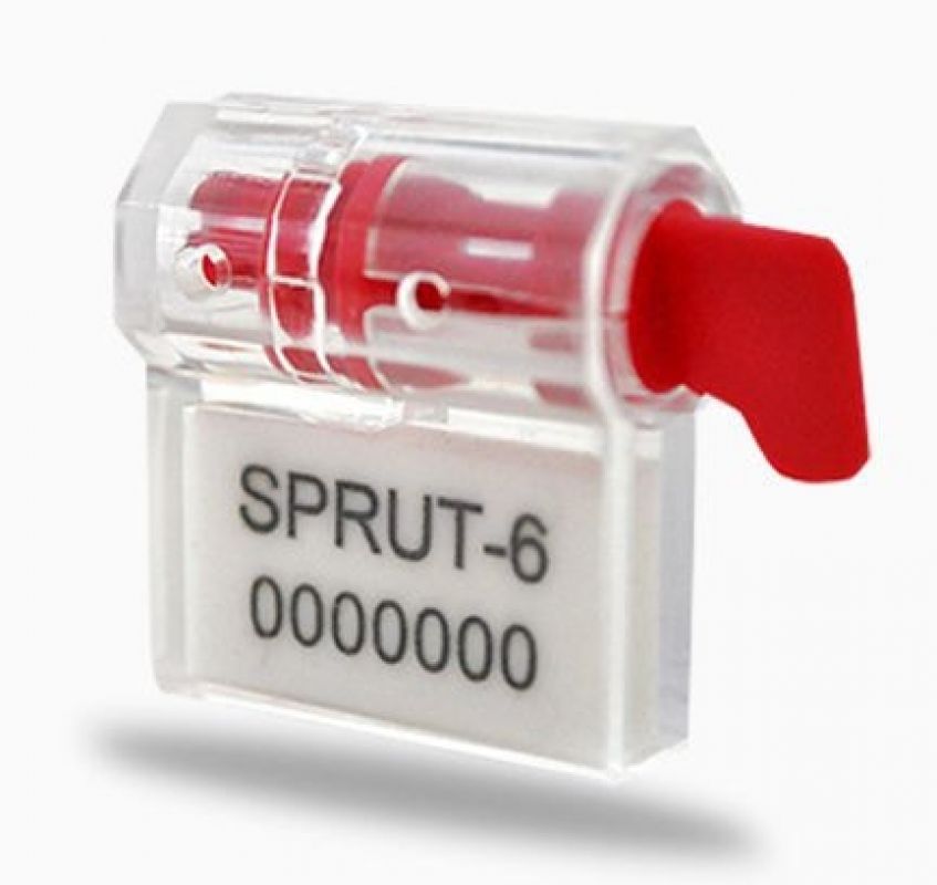 Sigilii universale din plastic SPRUT-6 cu sirma (otel galvanizat) in set si platforma pentru informatie (necesita sigilator)