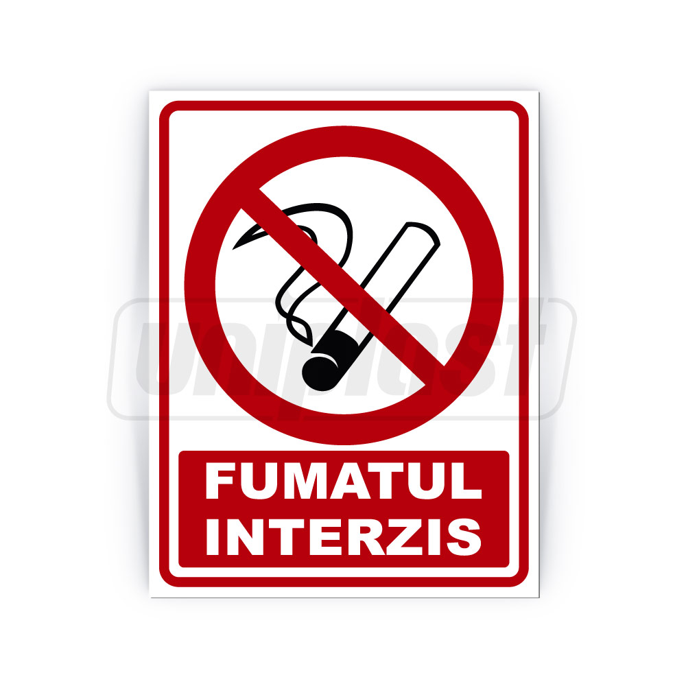 Табличка информационная "FUMATUL INTERZIS" Оракал + Композит 26 x 20 см