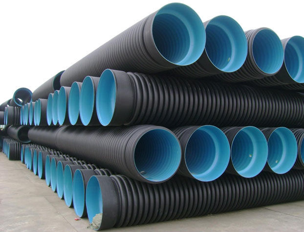 Teava corugata HDPE SN8 OD. 250 (216) mufata cu garnitura L=6 m (negru/alb) TW