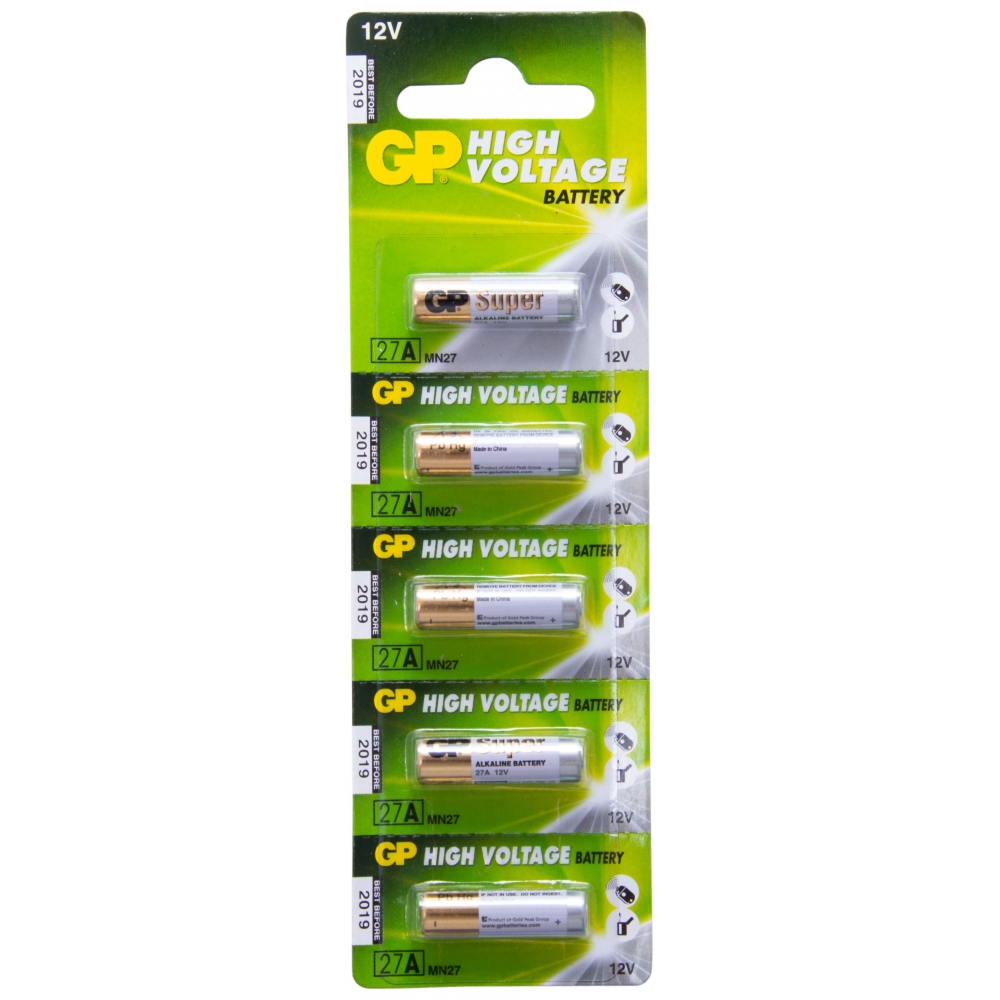 Baterie 12V Alkaline Ø8mm 27A-2C5 (27A-U5)  GP