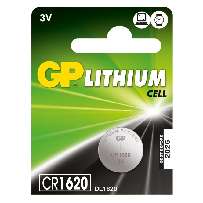 Baterie GP 3V Lithium Ø16х2.0mm CR1620-7C5