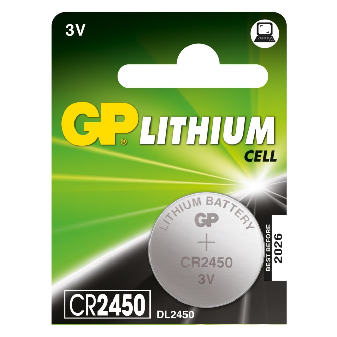 Baterie GP 3V Lithium Ø24.5х5.0mm CR2450-2C5