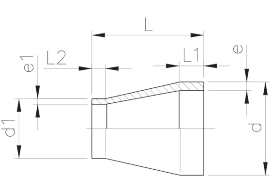Редукция D.160 x110 PE100 SDR11 PN16  +GF+